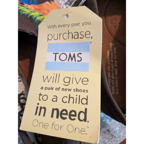 Toms Shoe Women's 8 Haiti Berthony Artists Hand Painted Village Canvas Slip-On - Picture 7 of 10